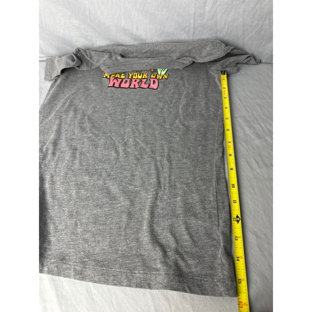 Aeropostale Gray T Shirt Graphic Ants Tulips Make Your Own World Kids S - Picture 5 of 5